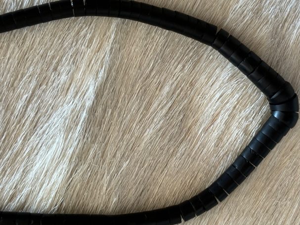 Jet heishi cut necklace by Cheyenne Grabiec